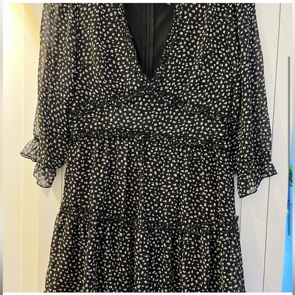 Francesca’s Dotted Ruffle Dress